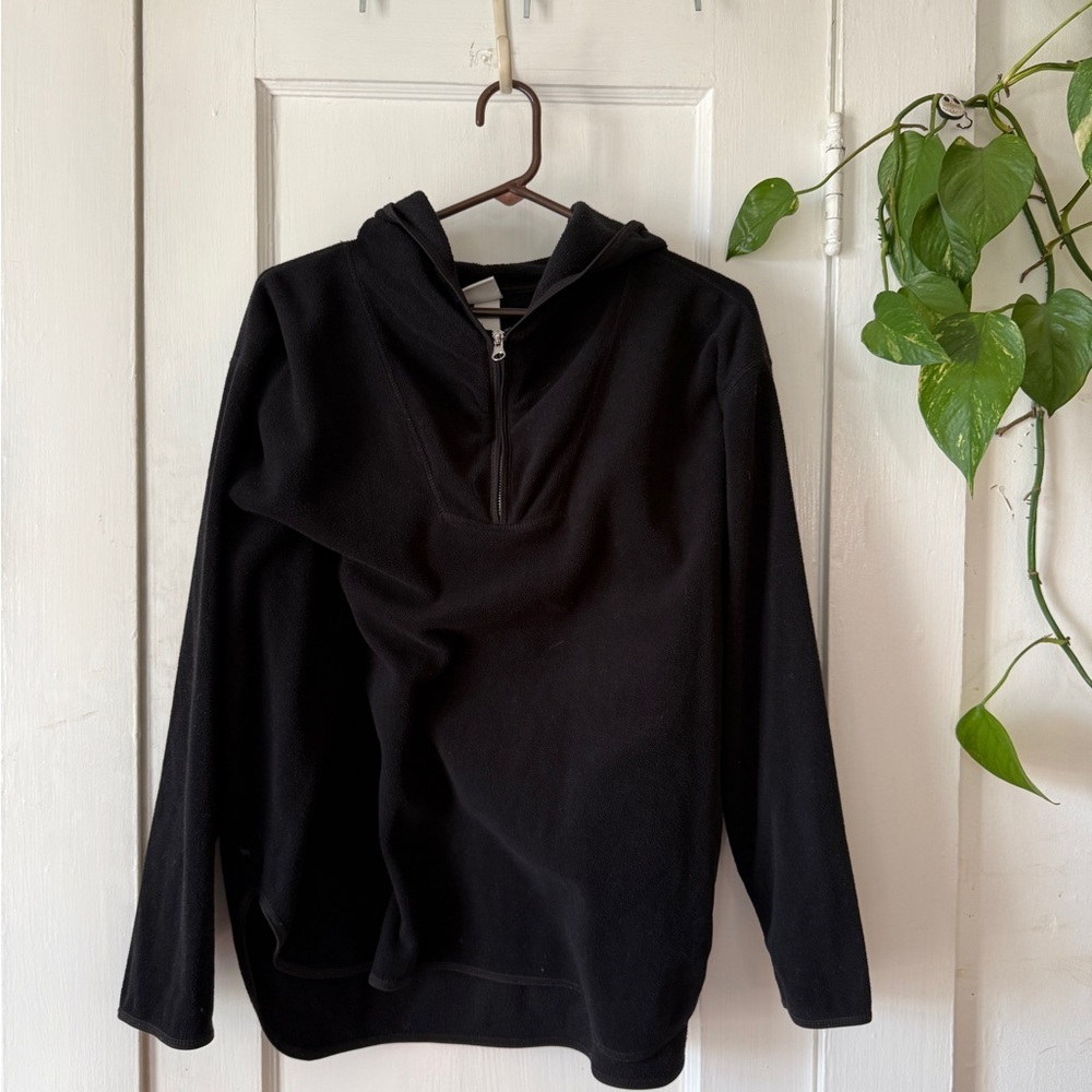 H&M Charcoal Fleece Outerwear sweater